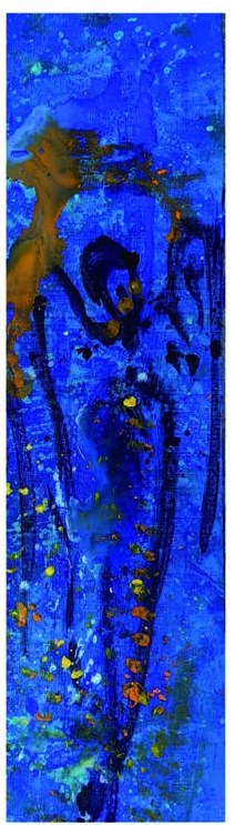 Pokončna figura angela v modrih tonih — Angel II